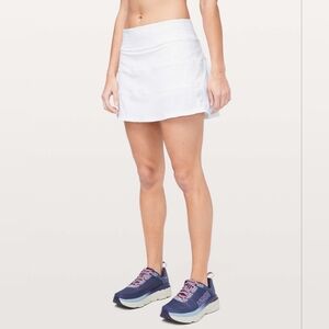 Lululemon Pace Rival Skirt (Tall) *4-way Stretch 15" White SZ 12